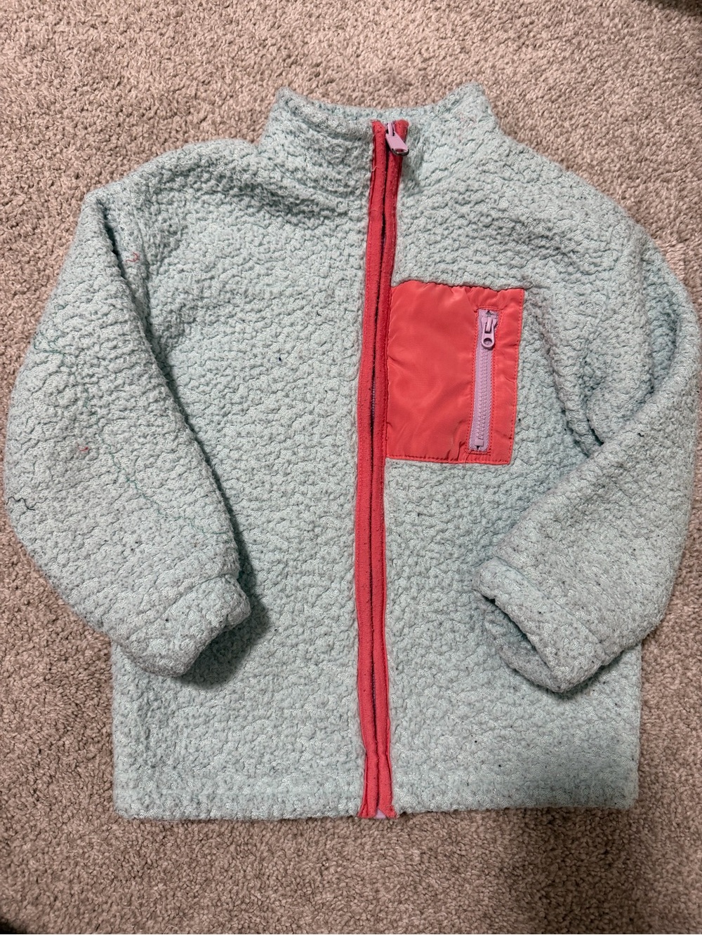 Geroge Kids Sherpa Fleece Jacket Light Blue/Pink